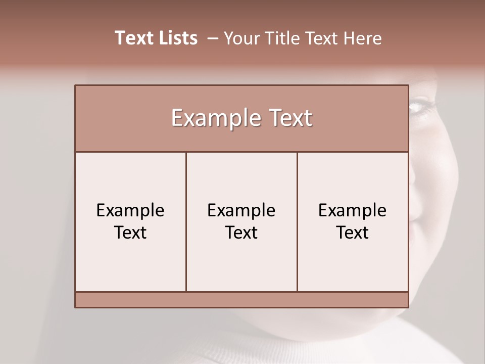 Long Hair Girl Preadolescent PowerPoint Template