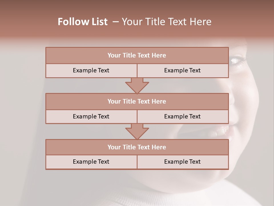 Long Hair Girl Preadolescent PowerPoint Template
