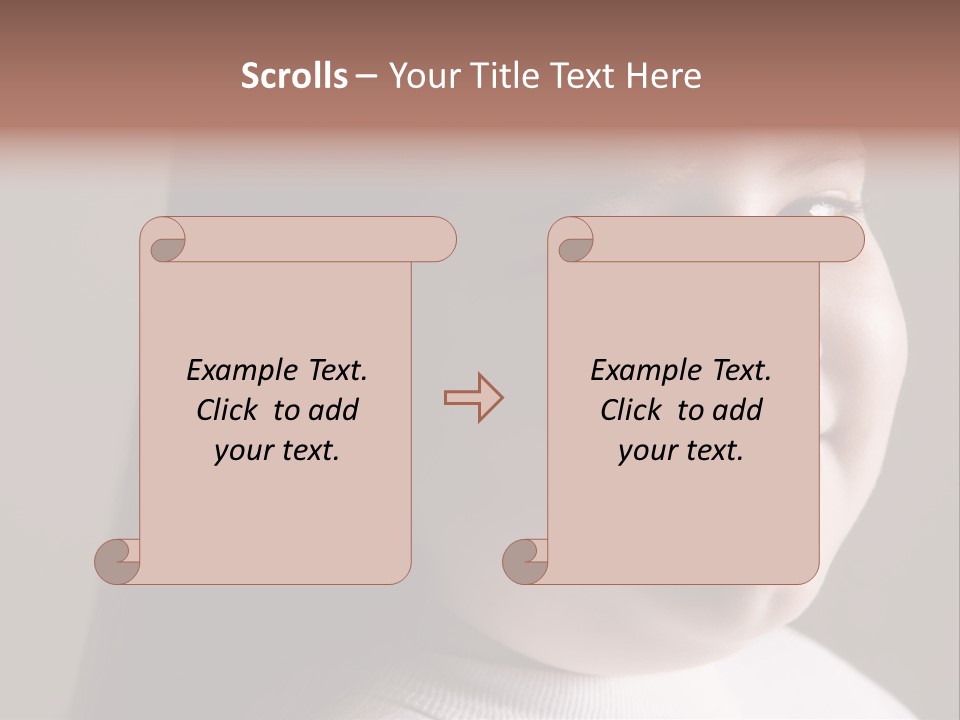 Long Hair Girl Preadolescent PowerPoint Template