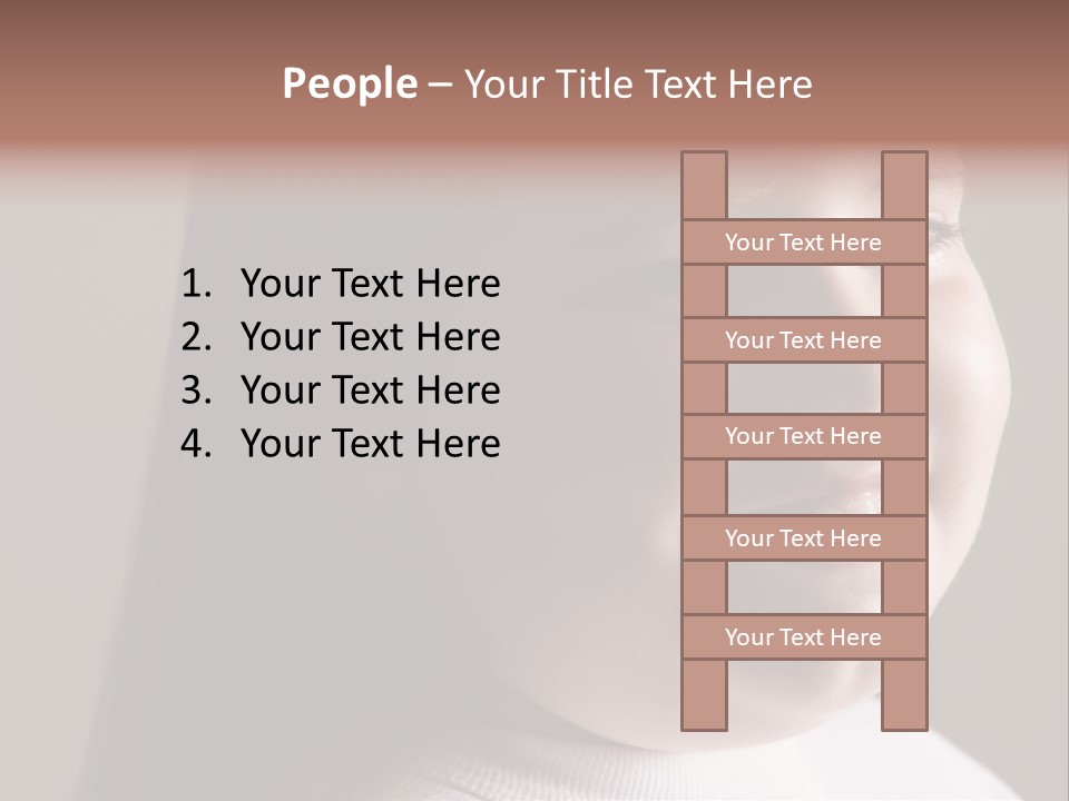 Long Hair Girl Preadolescent PowerPoint Template