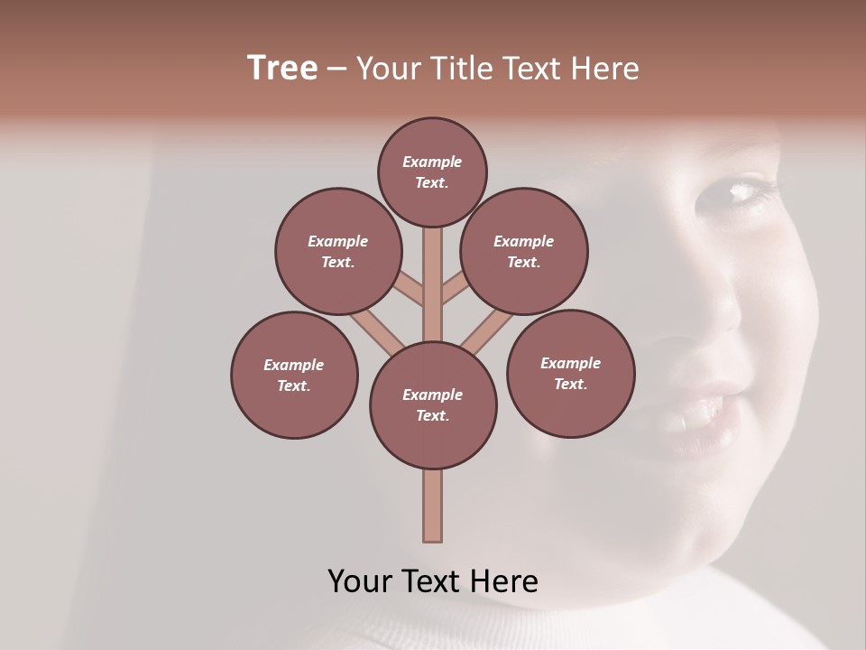 Long Hair Girl Preadolescent PowerPoint Template