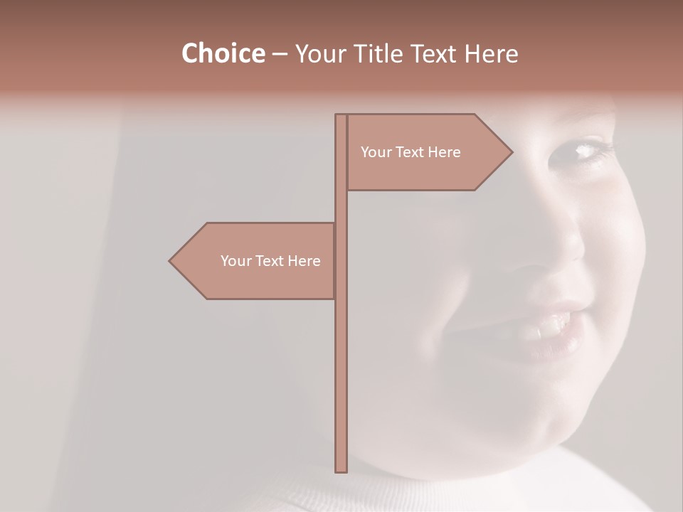 Long Hair Girl Preadolescent PowerPoint Template