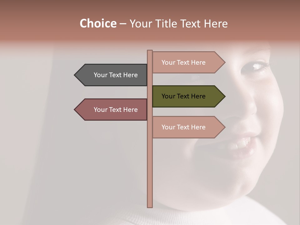 Long Hair Girl Preadolescent PowerPoint Template