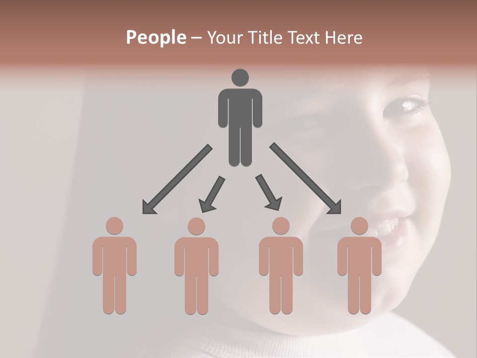 Long Hair Girl Preadolescent PowerPoint Template