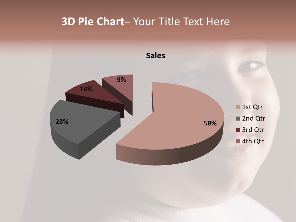 Long Hair Girl Preadolescent PowerPoint Template