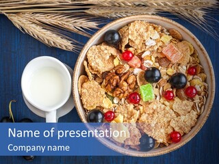 Ingredient Dried Fruits Seed PowerPoint Template