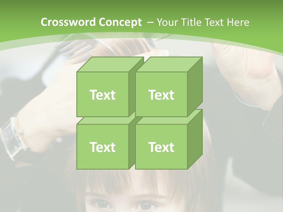 Beautiful Blond Hairstyle PowerPoint Template