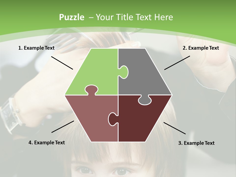 Beautiful Blond Hairstyle PowerPoint Template