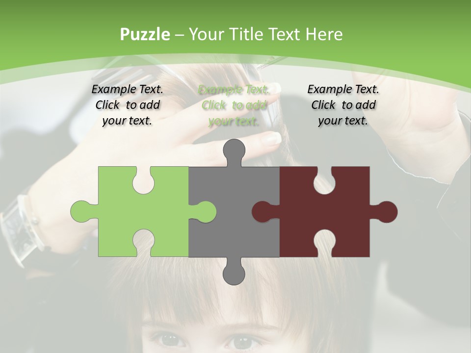 Beautiful Blond Hairstyle PowerPoint Template