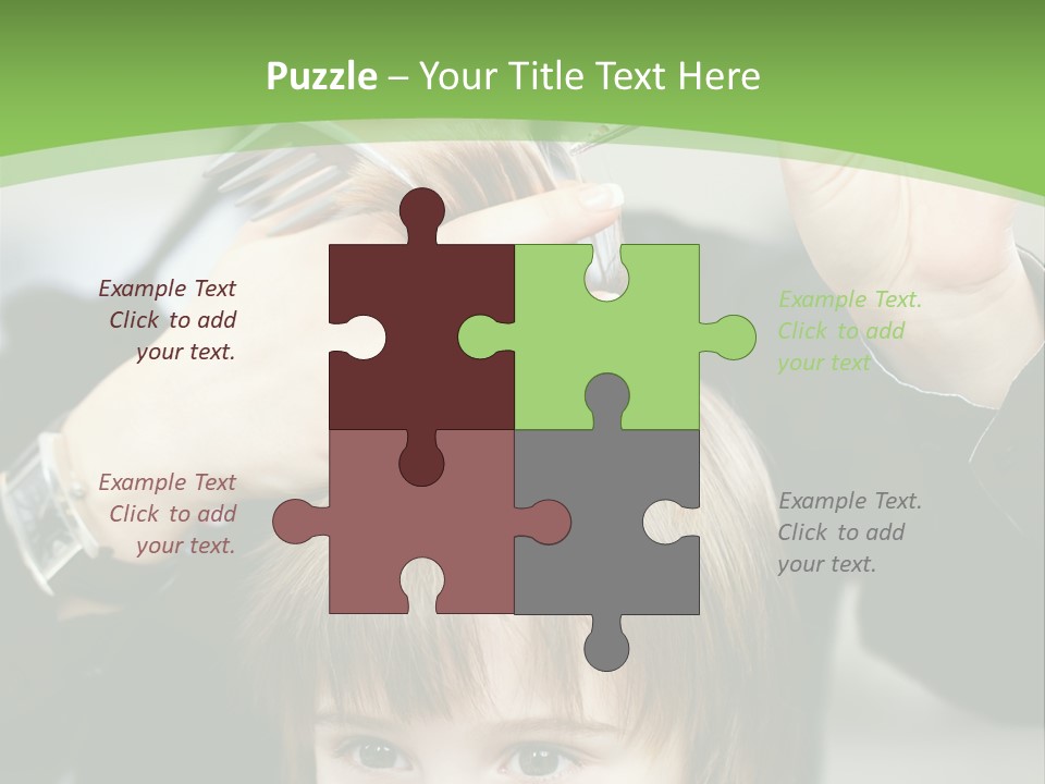 Beautiful Blond Hairstyle PowerPoint Template