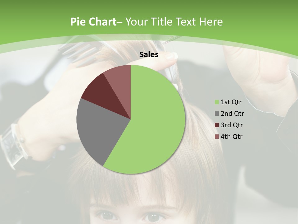 Beautiful Blond Hairstyle PowerPoint Template