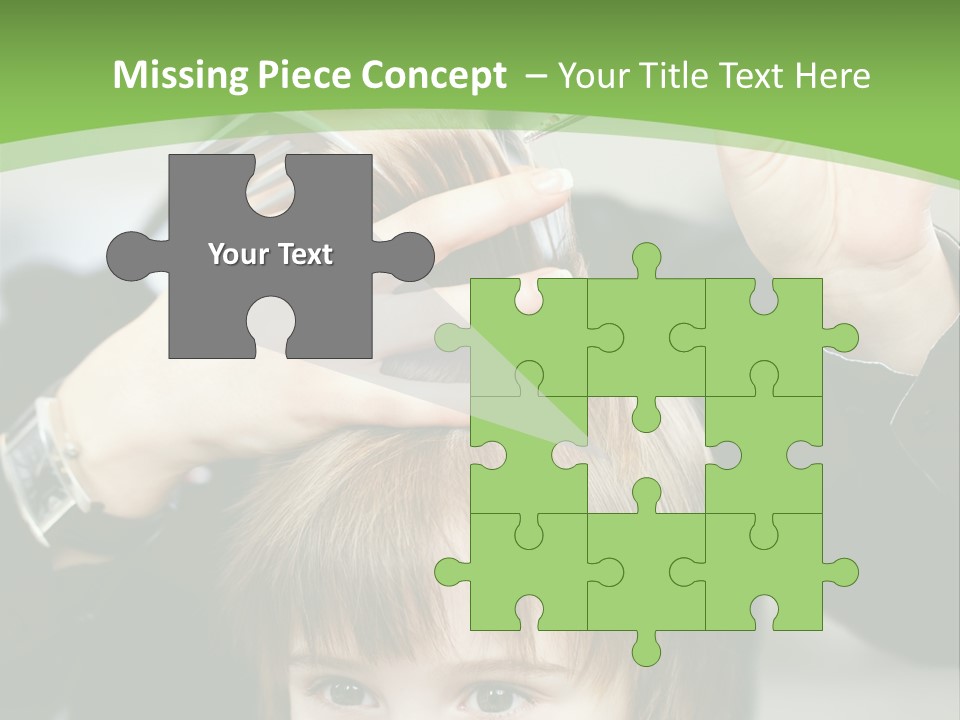 Beautiful Blond Hairstyle PowerPoint Template