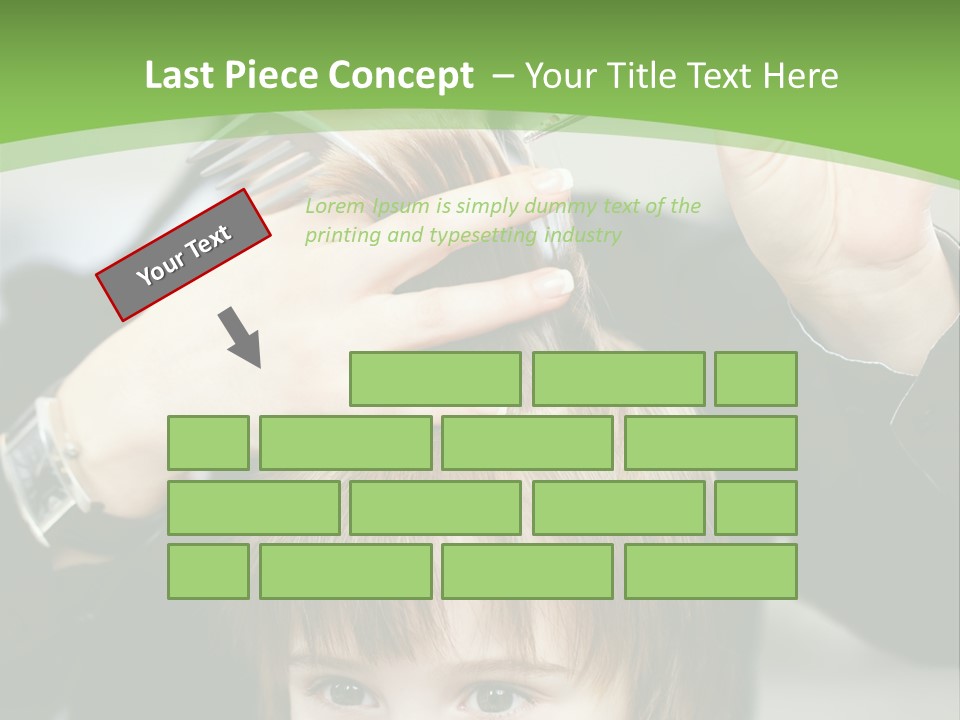 Beautiful Blond Hairstyle PowerPoint Template