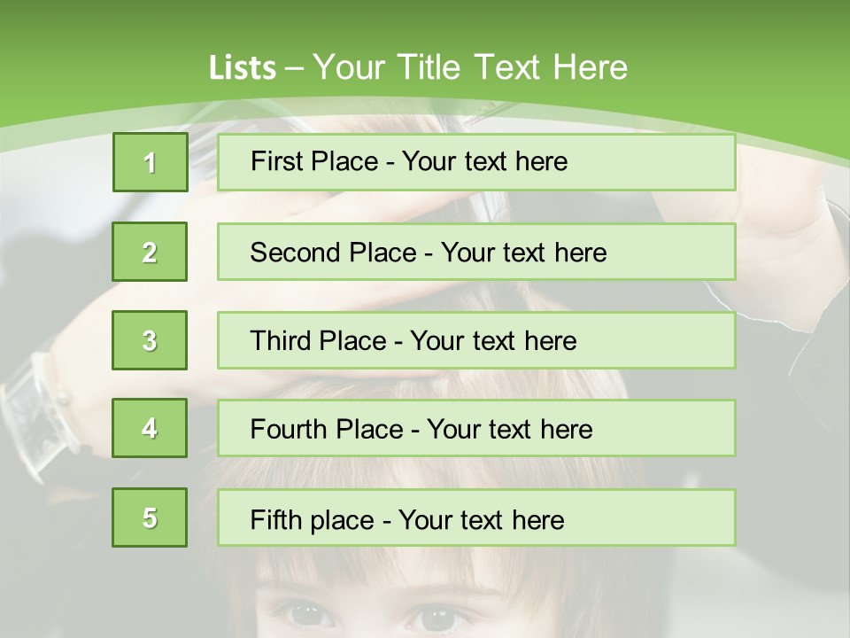 Beautiful Blond Hairstyle PowerPoint Template