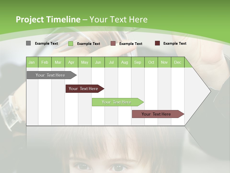 Beautiful Blond Hairstyle PowerPoint Template