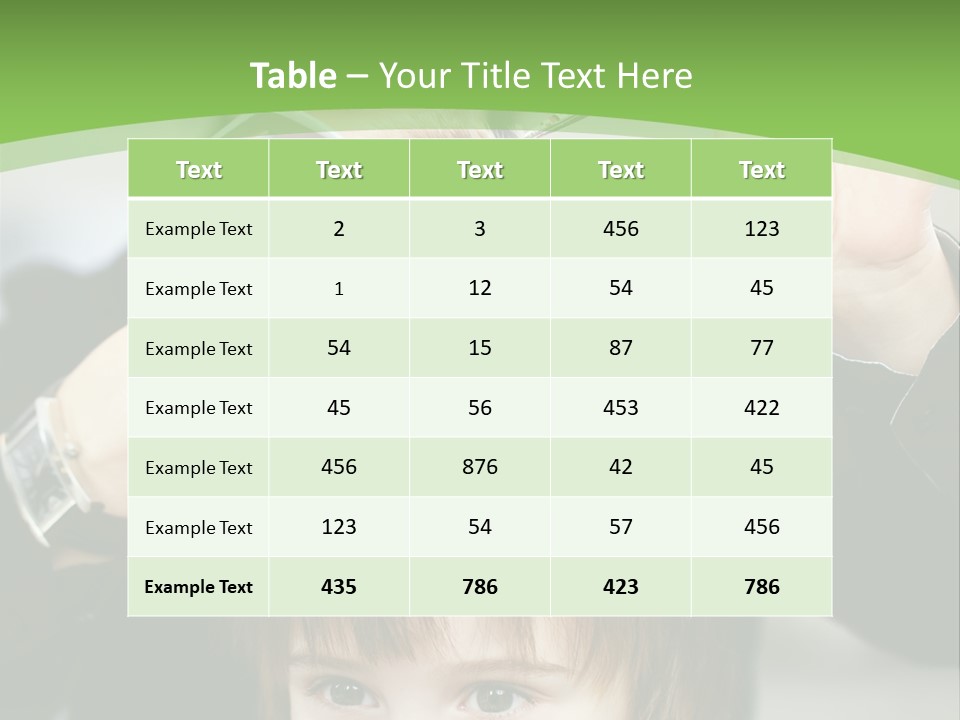 Beautiful Blond Hairstyle PowerPoint Template
