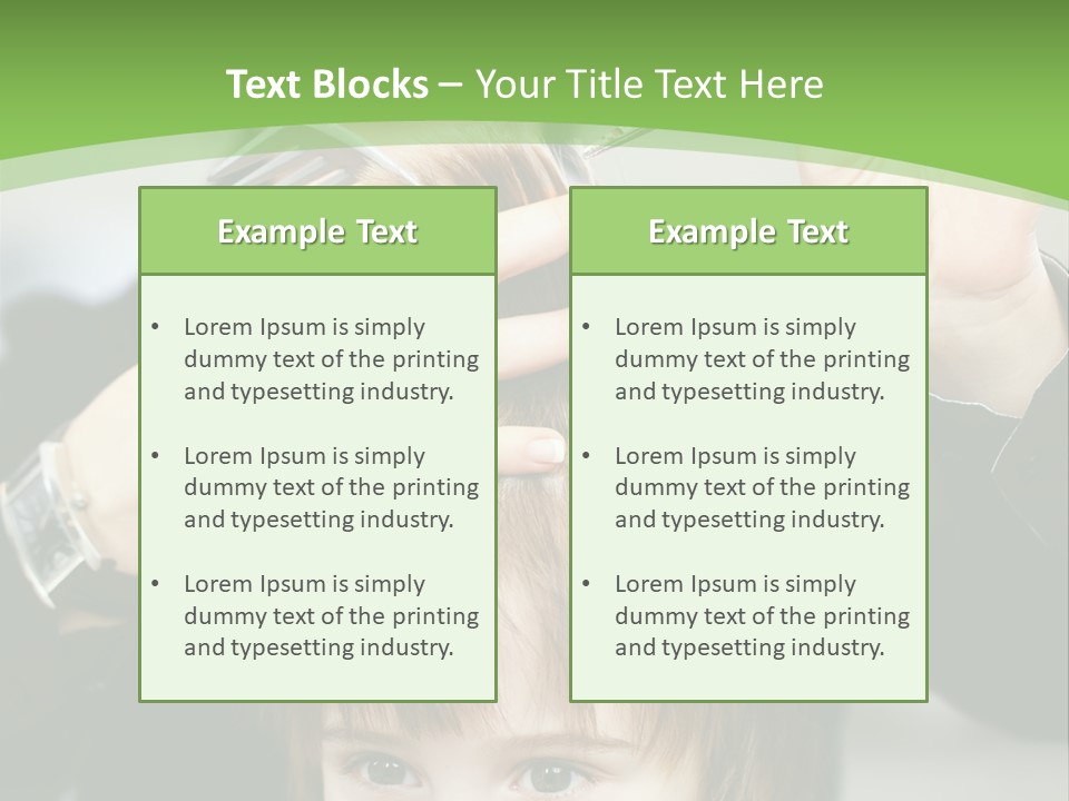 Beautiful Blond Hairstyle PowerPoint Template