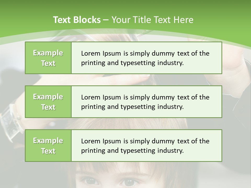 Beautiful Blond Hairstyle PowerPoint Template