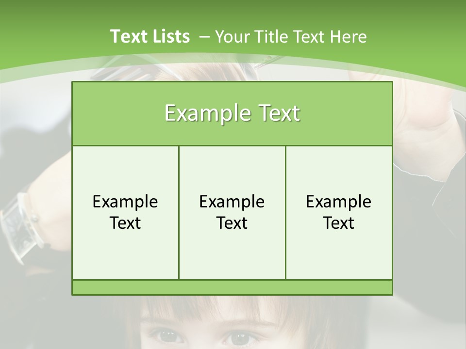 Beautiful Blond Hairstyle PowerPoint Template