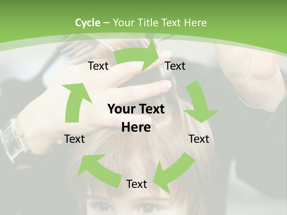 Beautiful Blond Hairstyle PowerPoint Template