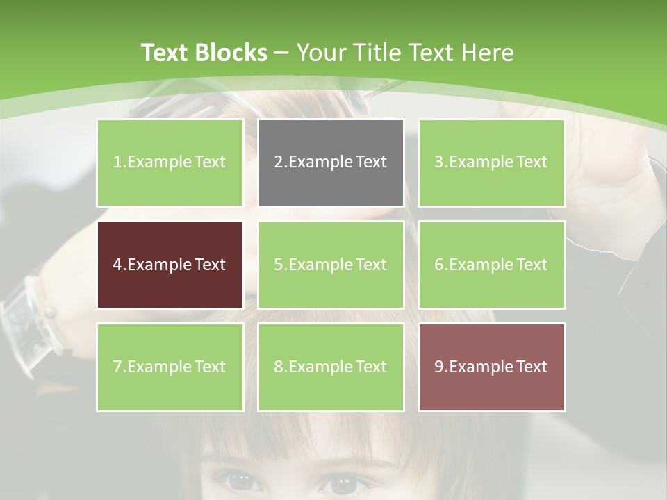 Beautiful Blond Hairstyle PowerPoint Template