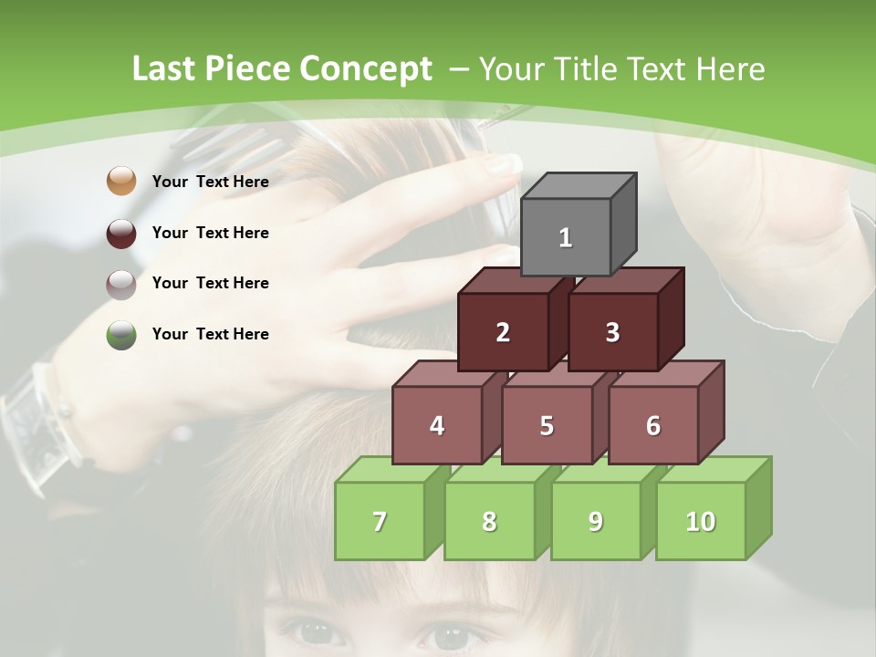 Beautiful Blond Hairstyle PowerPoint Template