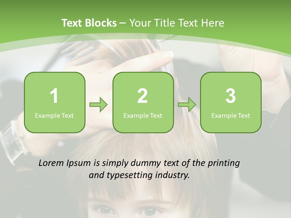 Beautiful Blond Hairstyle PowerPoint Template