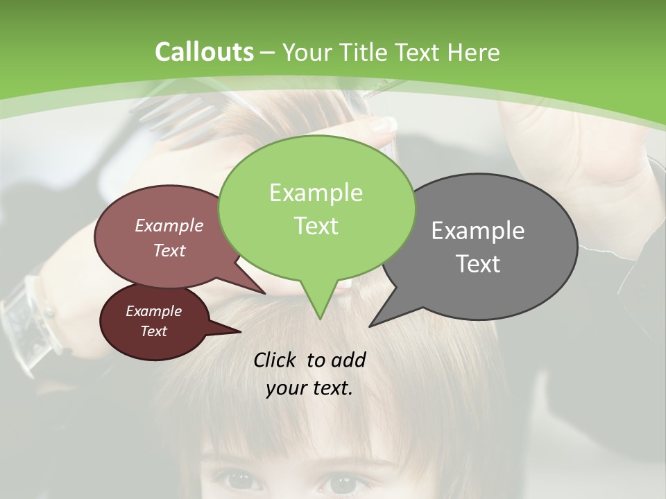 Beautiful Blond Hairstyle PowerPoint Template