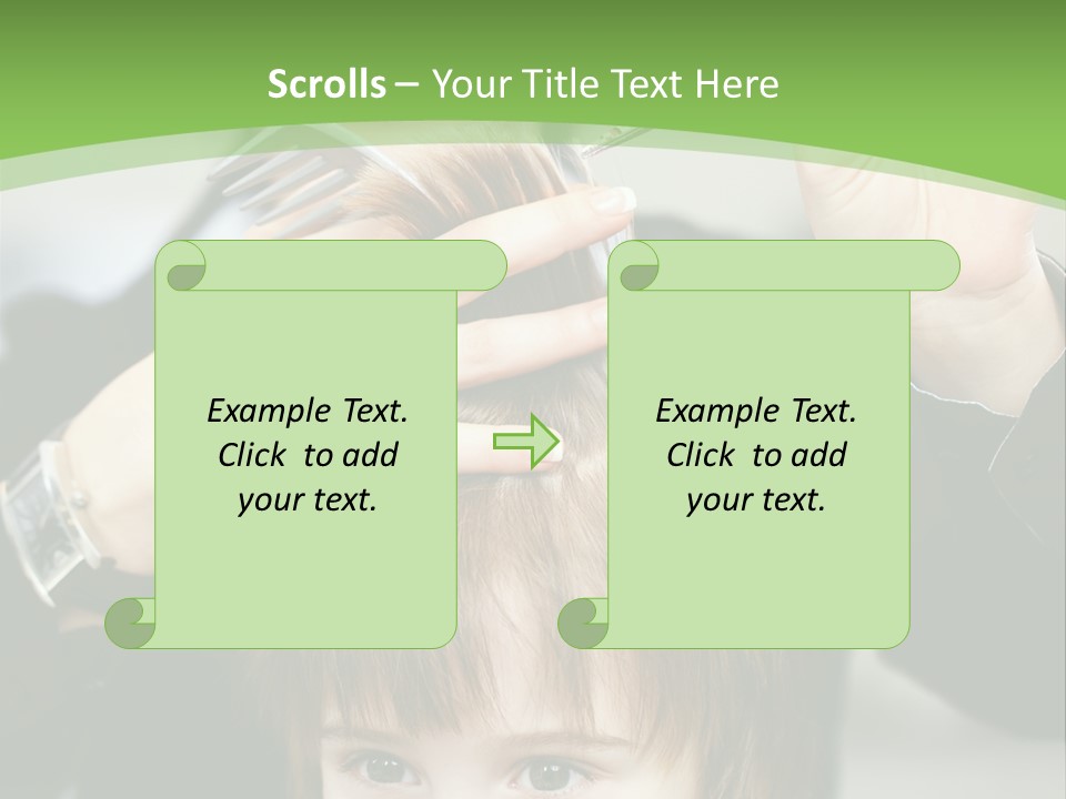 Beautiful Blond Hairstyle PowerPoint Template