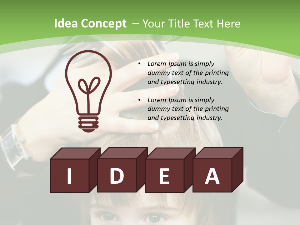 Beautiful Blond Hairstyle PowerPoint Template