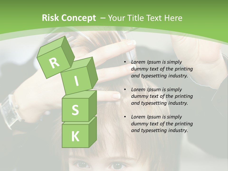 Beautiful Blond Hairstyle PowerPoint Template