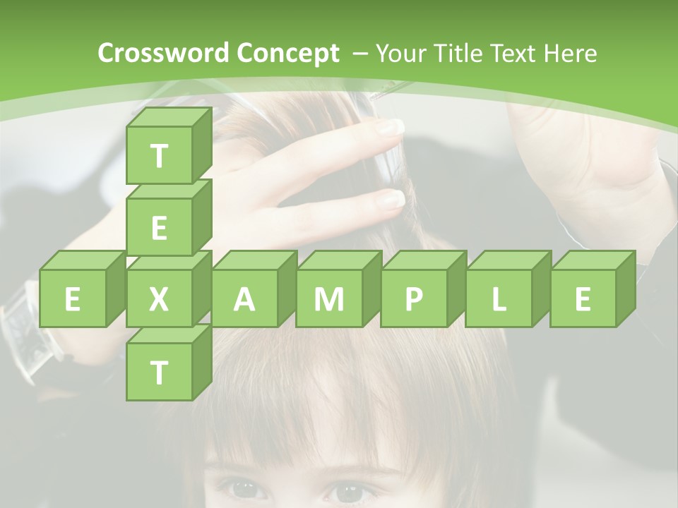 Beautiful Blond Hairstyle PowerPoint Template