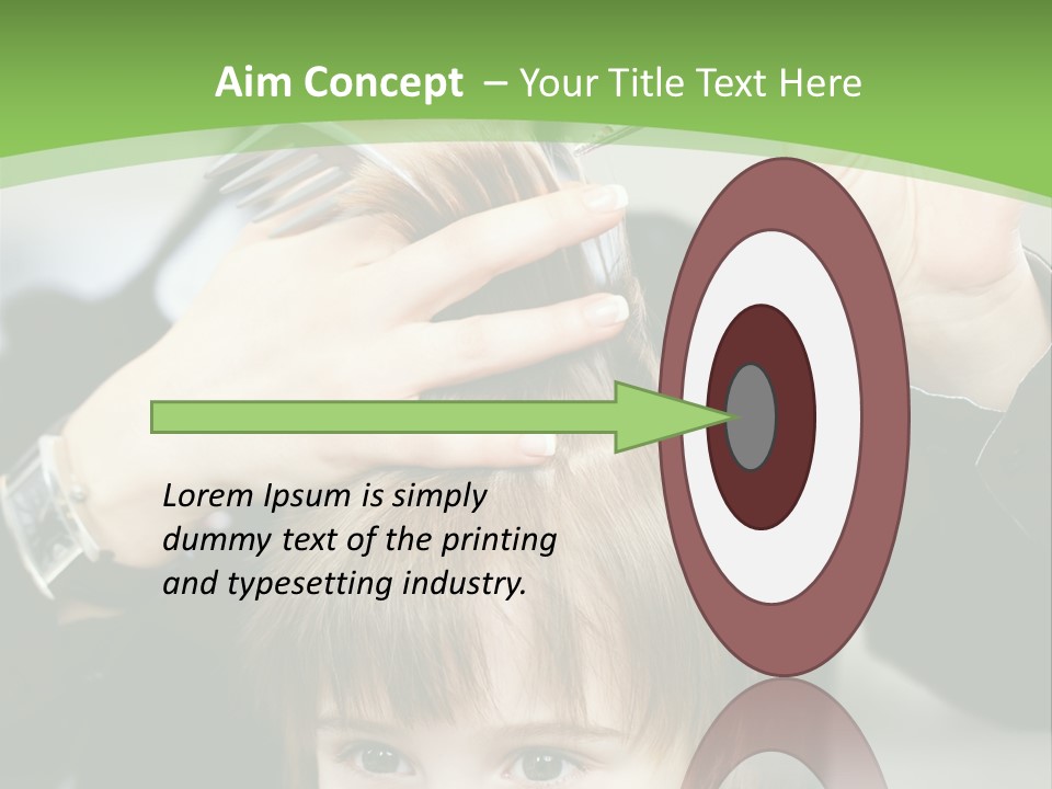 Beautiful Blond Hairstyle PowerPoint Template