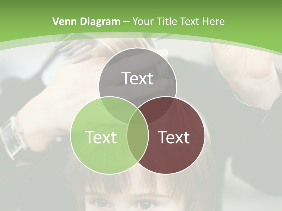 Beautiful Blond Hairstyle PowerPoint Template