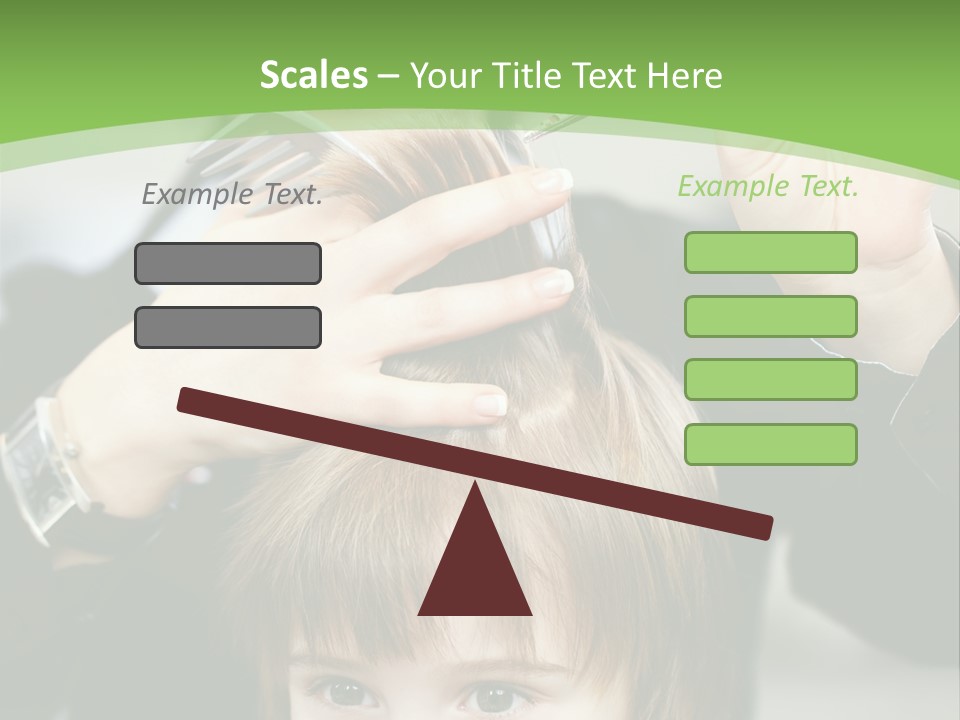 Beautiful Blond Hairstyle PowerPoint Template