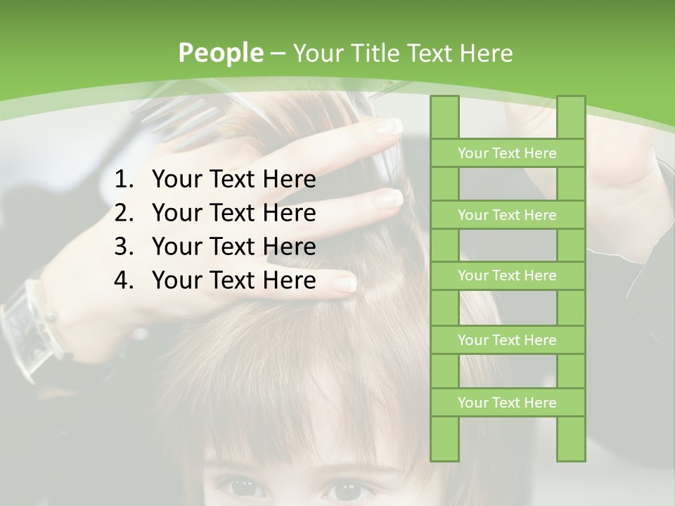 Beautiful Blond Hairstyle PowerPoint Template