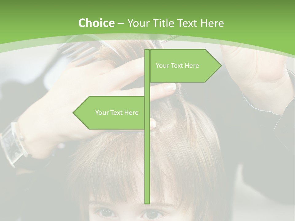 Beautiful Blond Hairstyle PowerPoint Template