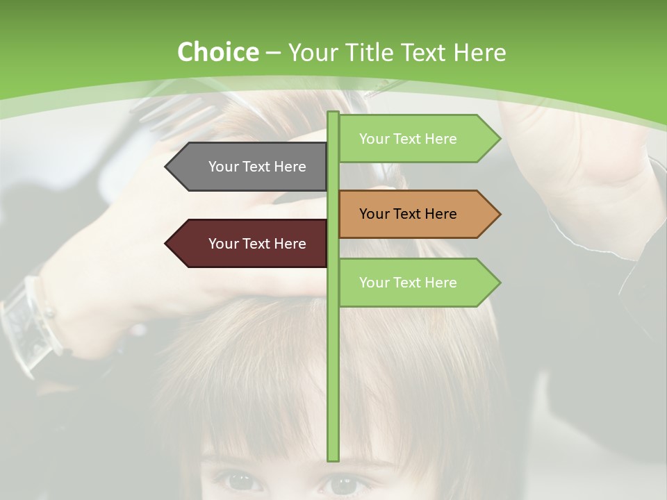 Beautiful Blond Hairstyle PowerPoint Template