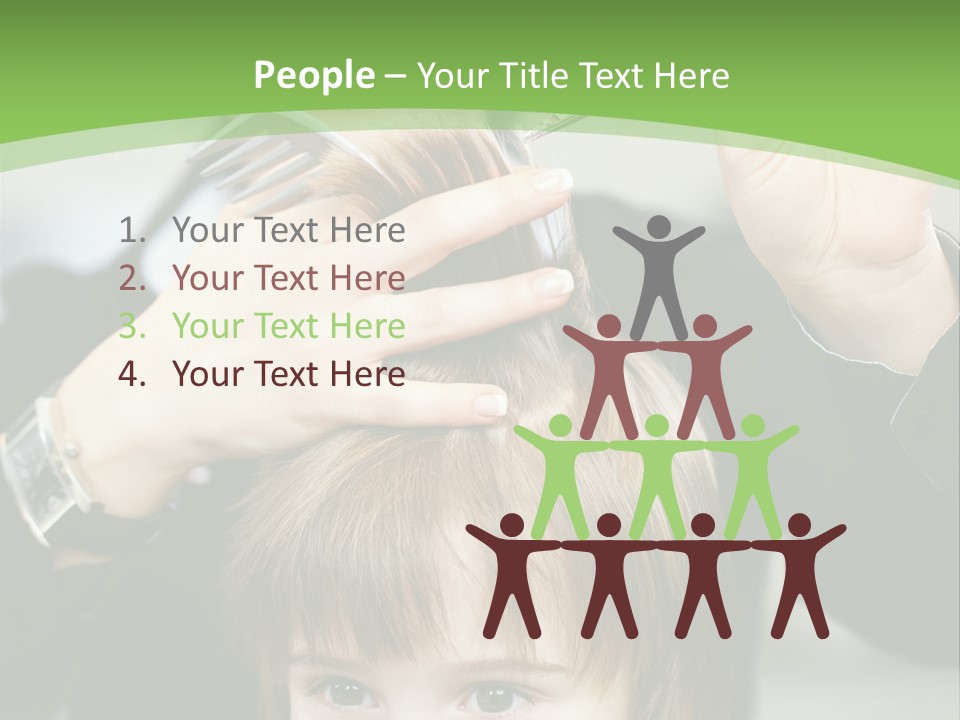 Beautiful Blond Hairstyle PowerPoint Template