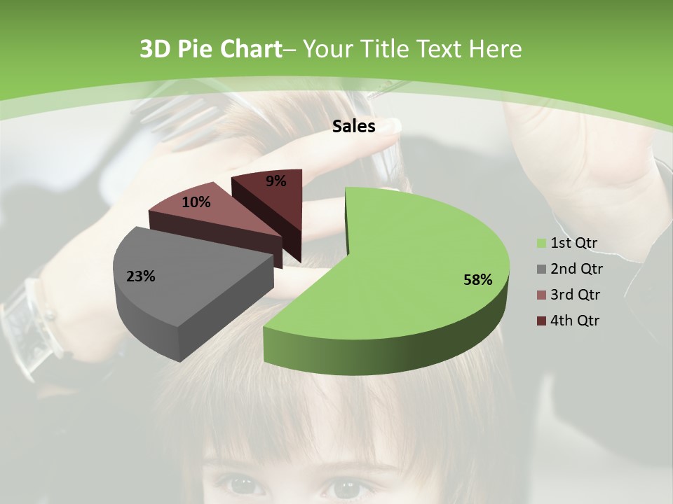 Beautiful Blond Hairstyle PowerPoint Template