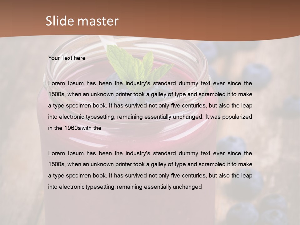 Breakfast Health Shake PowerPoint Template