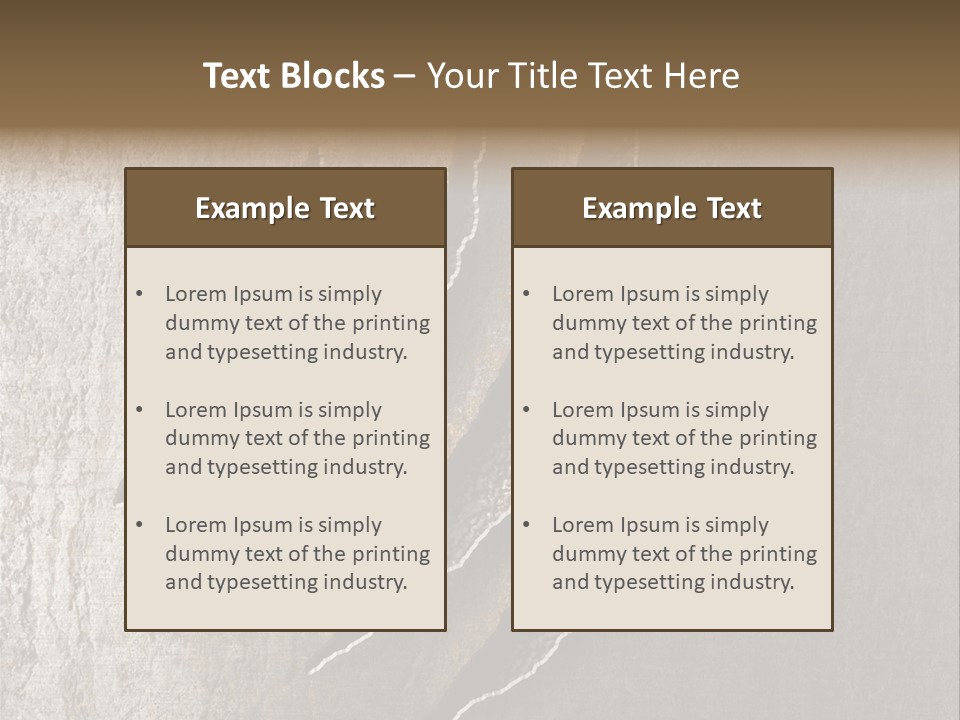 A Piece Of Wood That Has Been Cut In Half PowerPoint Template