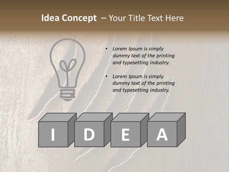 A Piece Of Wood That Has Been Cut In Half PowerPoint Template