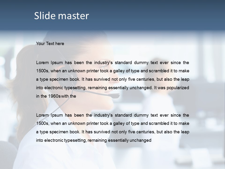 Professional Close Up Manager PowerPoint Template
