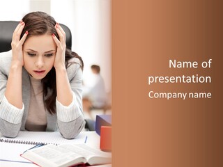 Business Boredom Tired PowerPoint Template