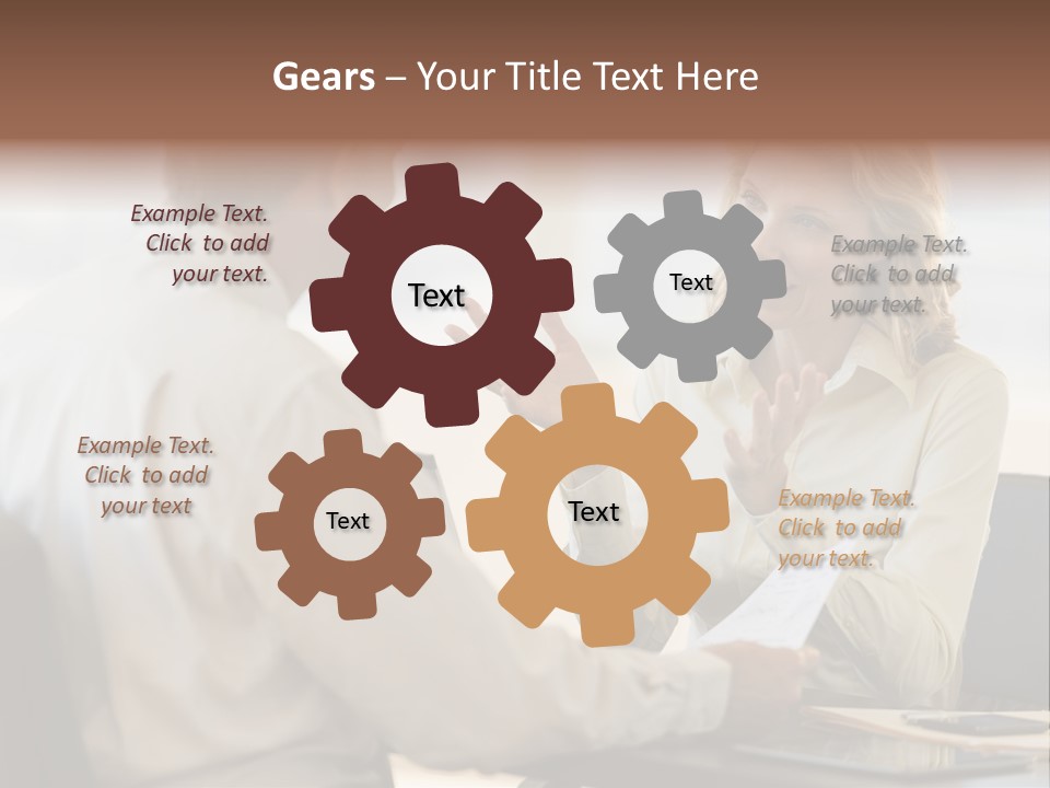 Discussion Sitting Business PowerPoint Template