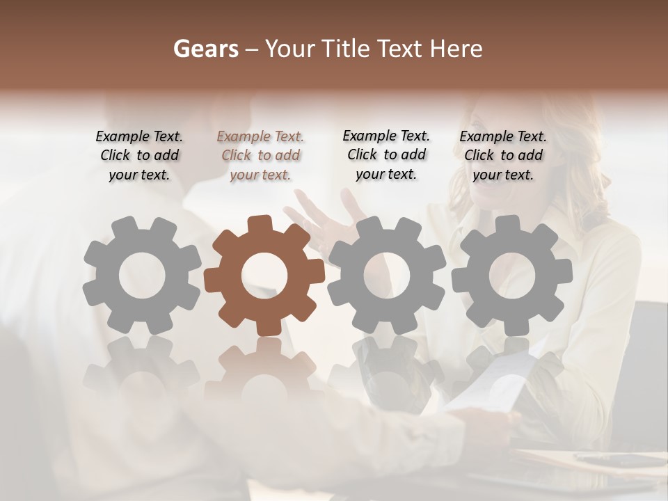 Discussion Sitting Business PowerPoint Template