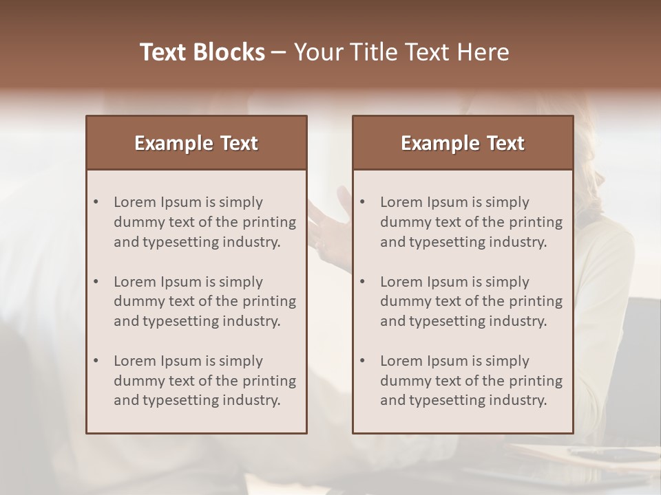 Discussion Sitting Business PowerPoint Template