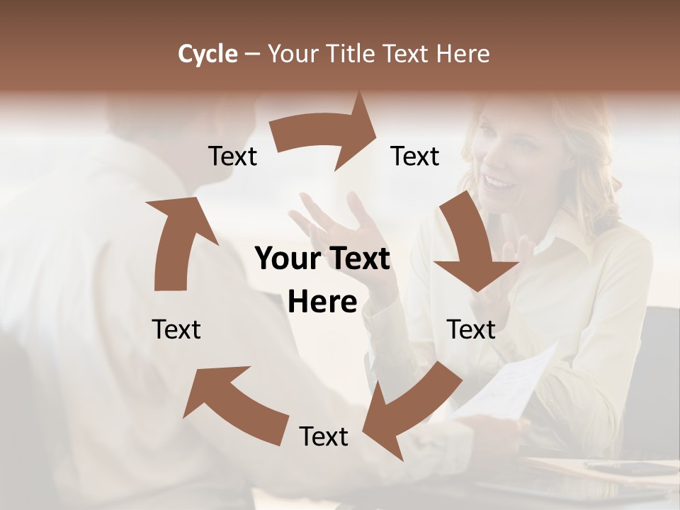 Discussion Sitting Business PowerPoint Template