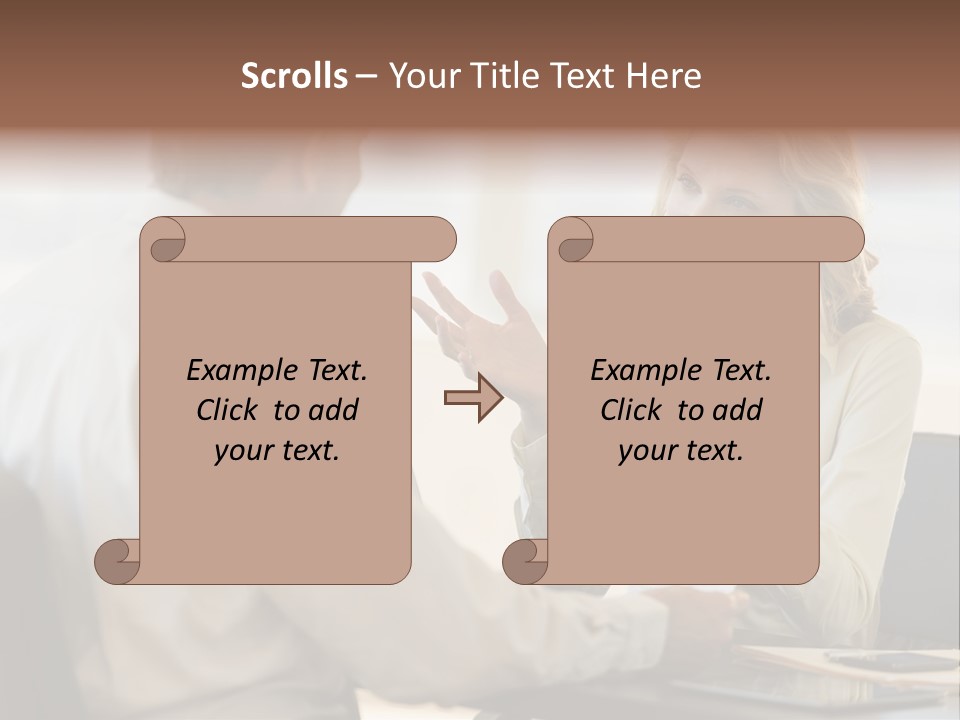 Discussion Sitting Business PowerPoint Template